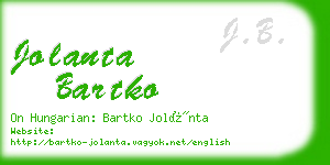 jolanta bartko business card